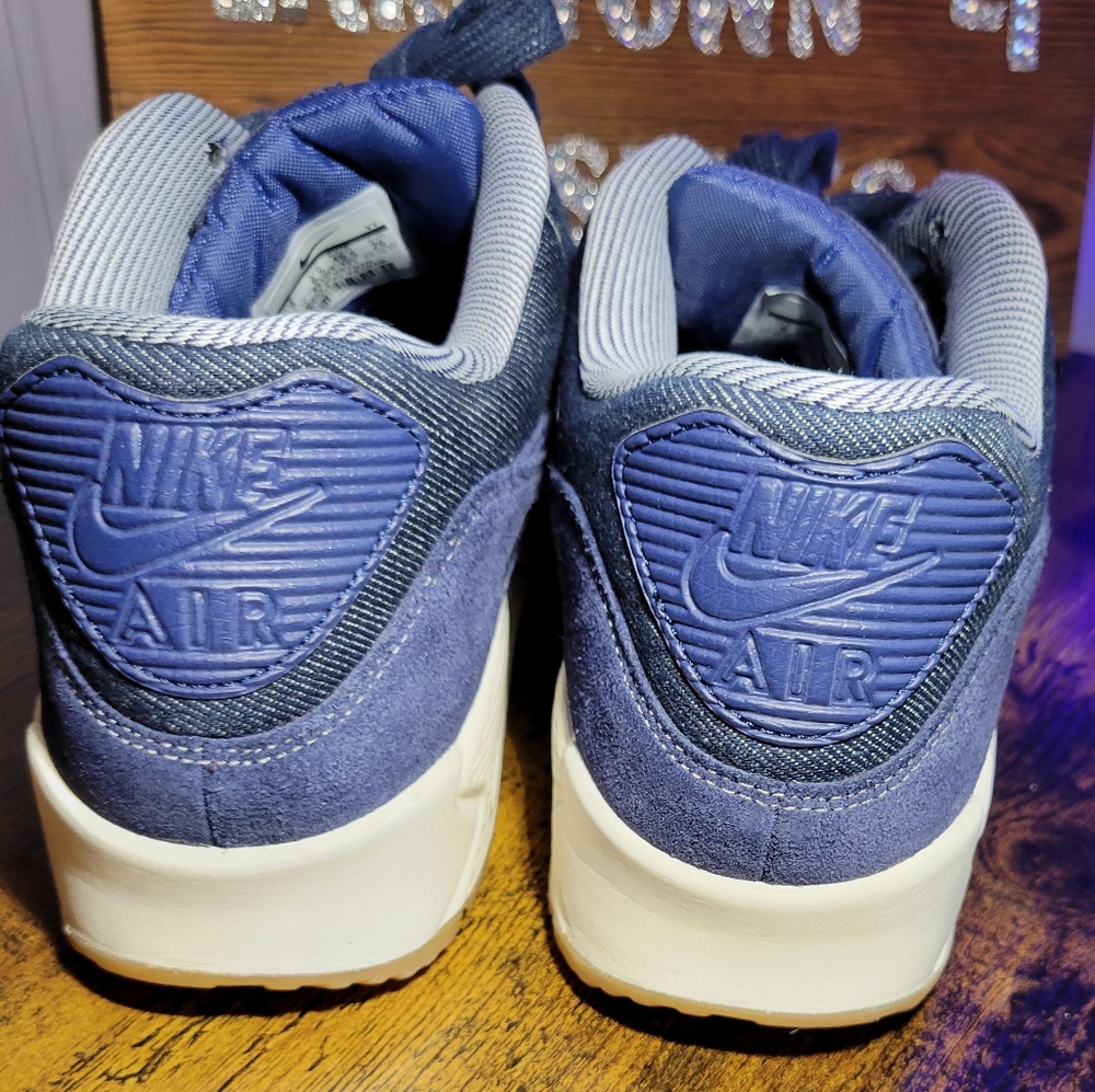 Nike Air Max 90 SE size 9 Womens Denim Bianary Blue/White Gum Sneakers w/ Soles - Picture 12 of 14